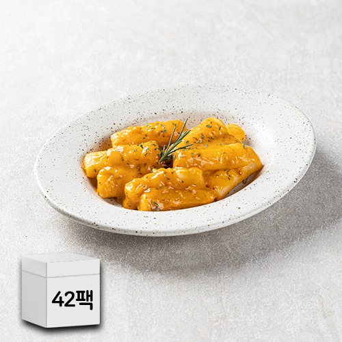 쿠즈락 매콤까르보나라 떡볶이 200g x 42팩 분식 어린이간식 간편식 매운맛